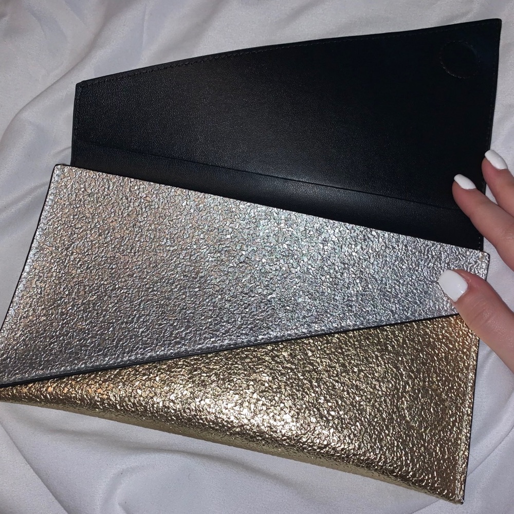 Estee Lauder Gold and Silver Magnetic Clutch